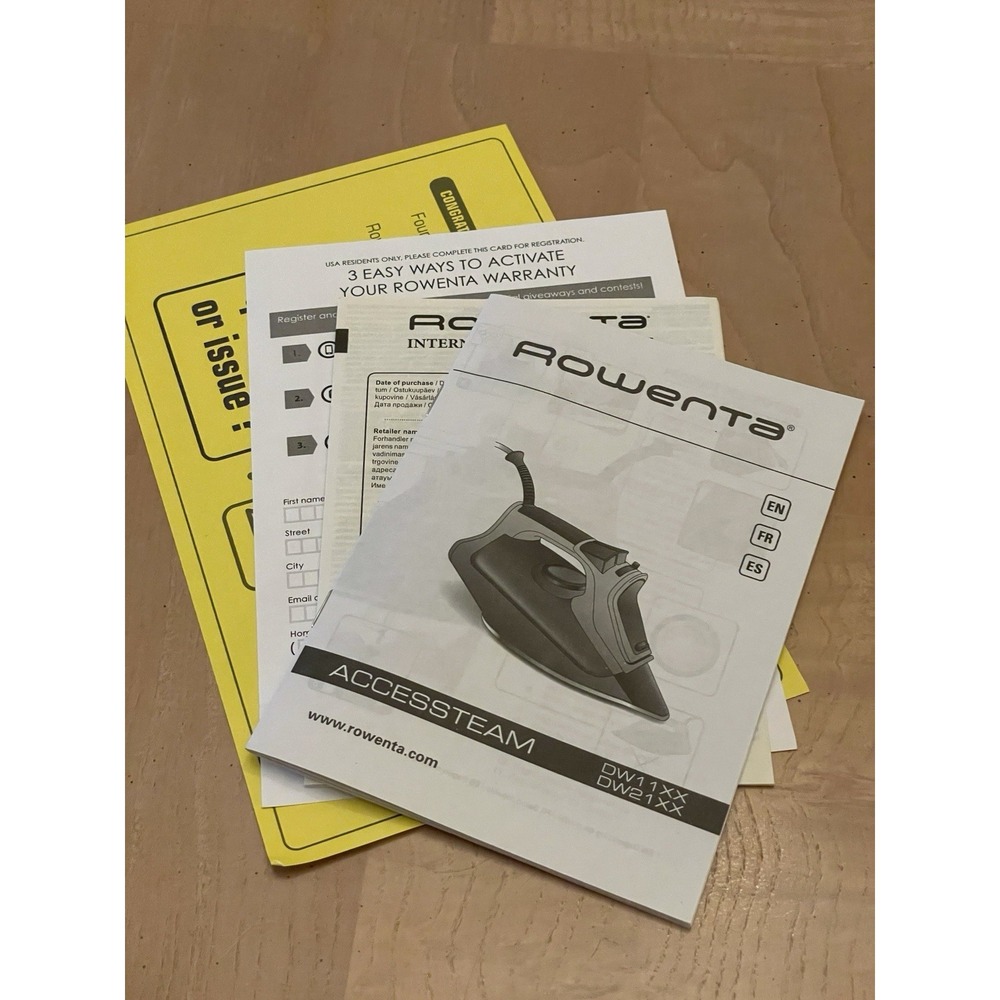 ROWENTA Accessteam Cord Reel Model DW2193 Steam Iron - Picture 6 of 6